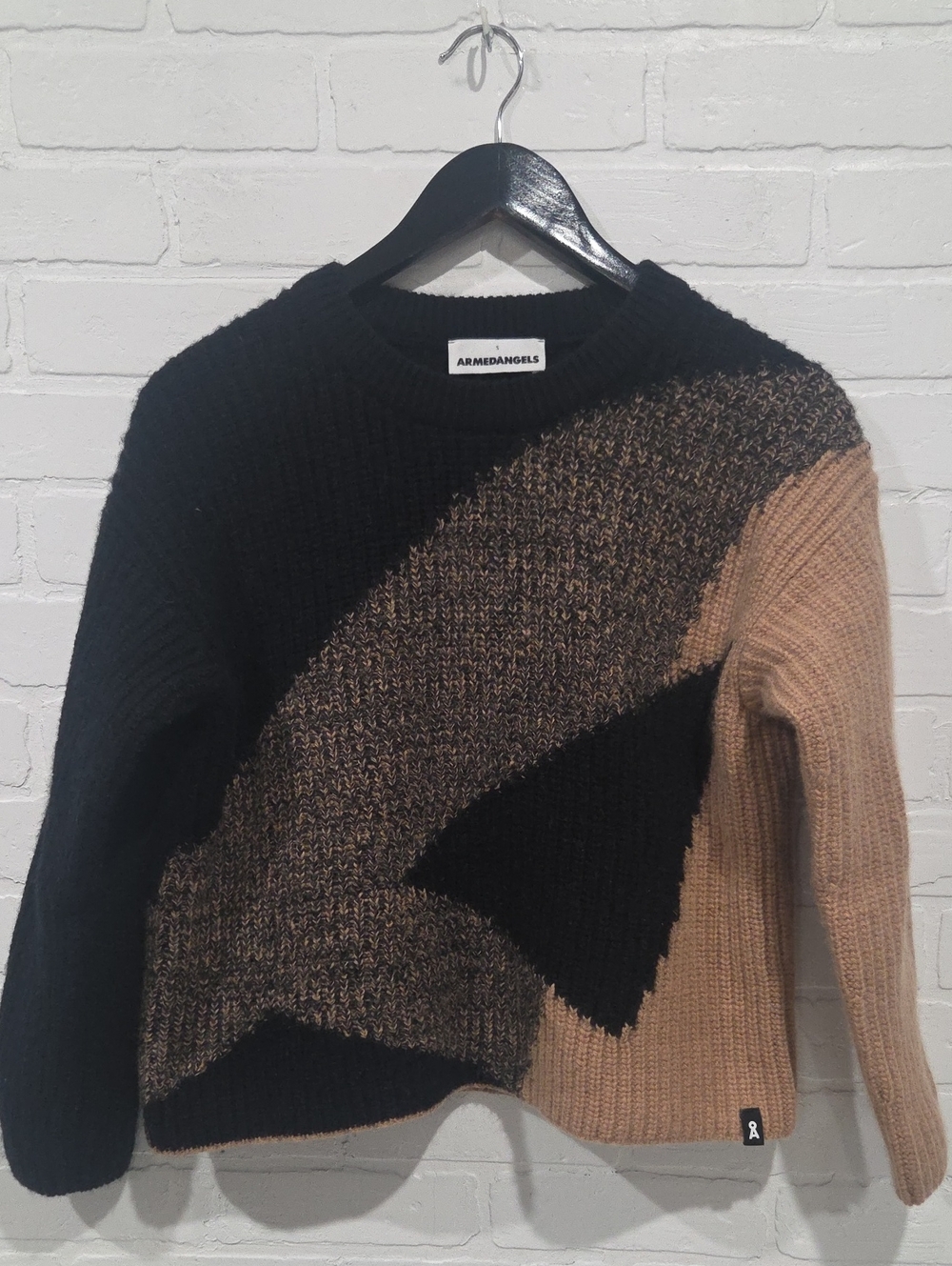 ARMEDANGELS Organic Wool And Cotton Colorblock Crew Sweater